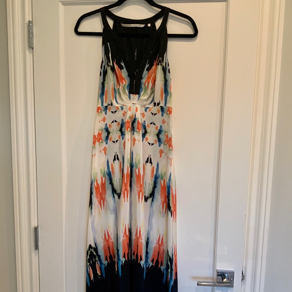 Cynthia Vincent Silk Ikat Maxi Dress Size 2